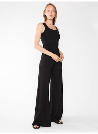 Ripley Rader Ponte Knit Tank Wide Leg Jumpsuit in Black