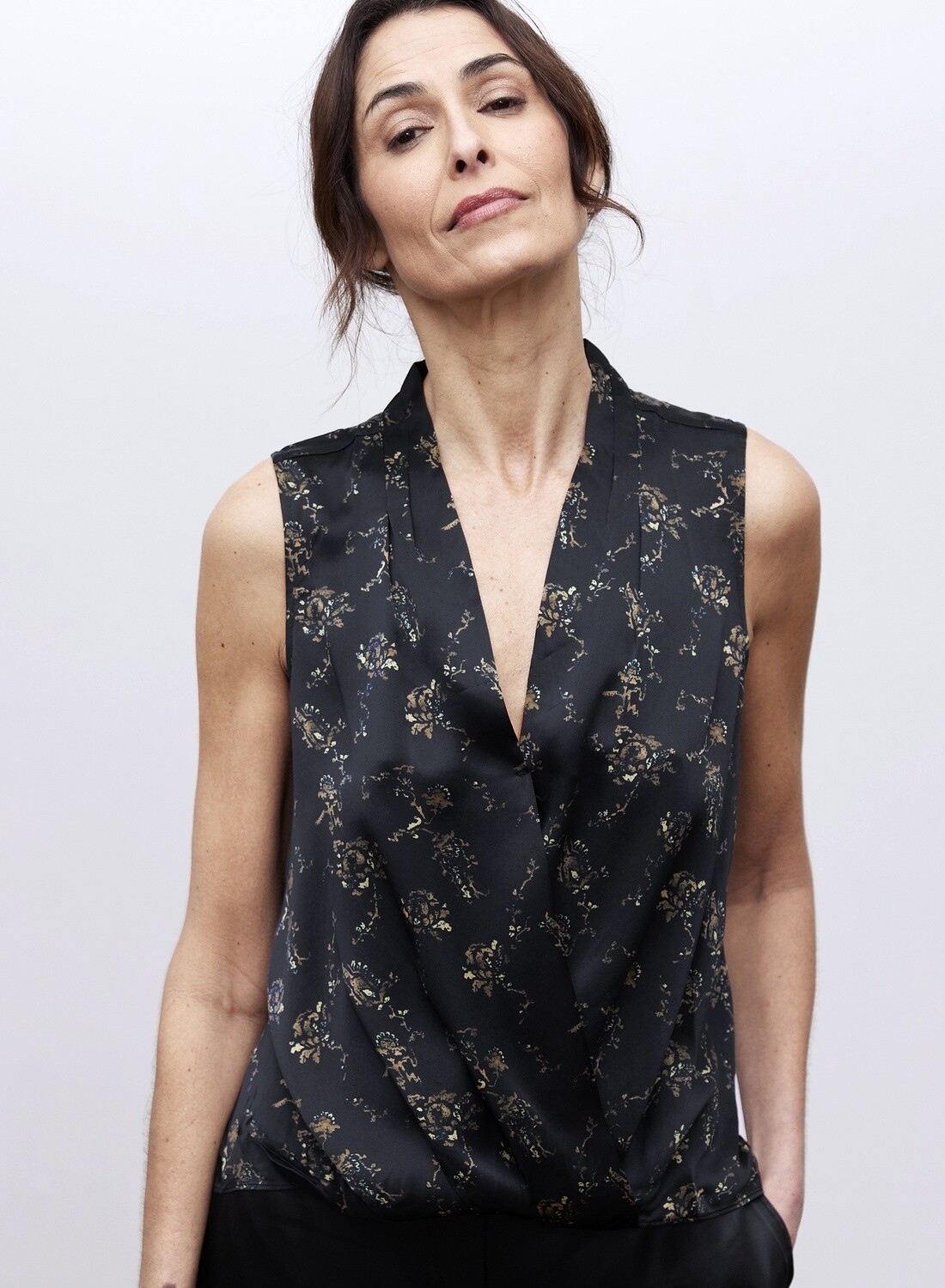 Go Silk Go Boho Surplice Blouse