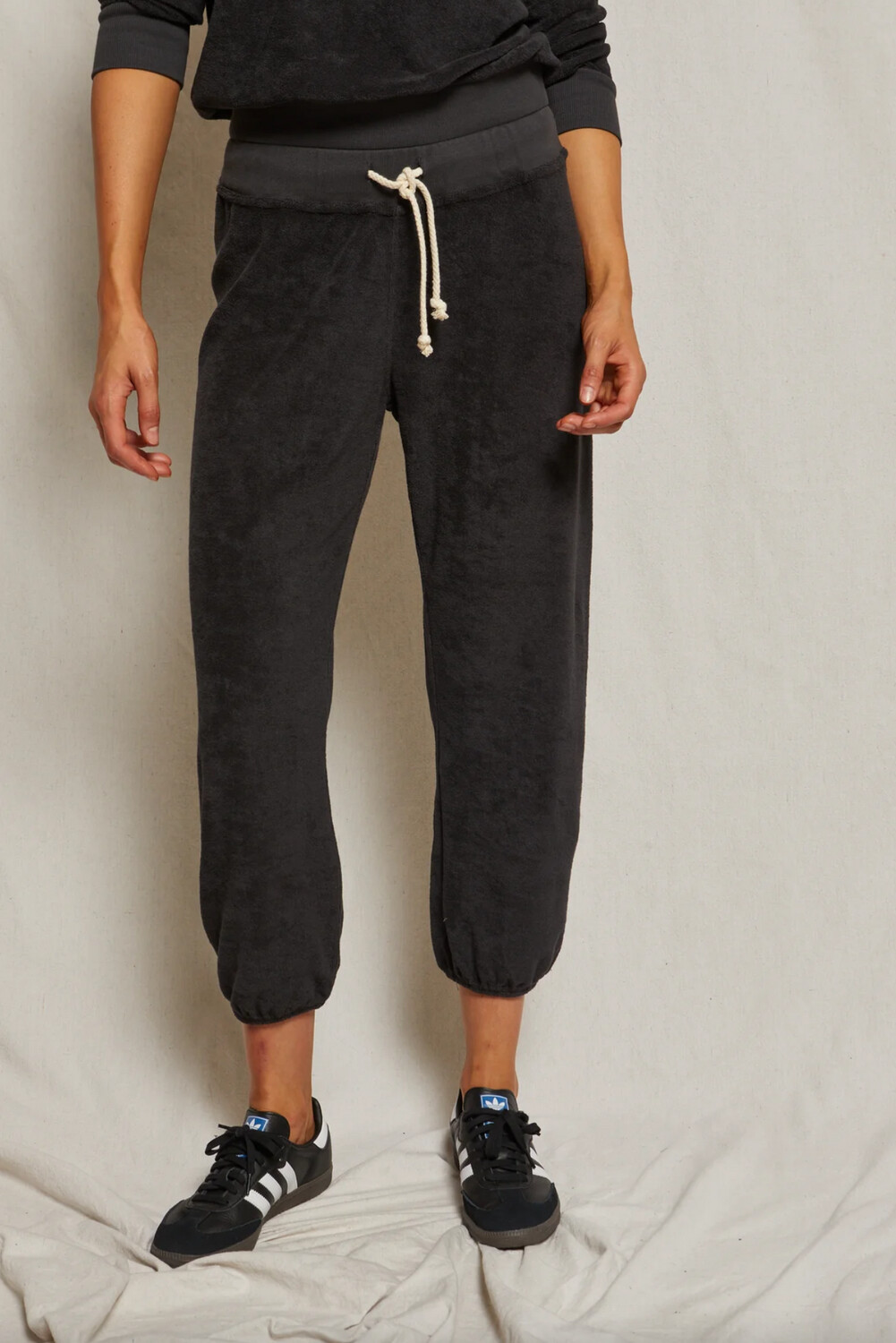 Perfect White Tee Gogo Loop Terry Jogger.