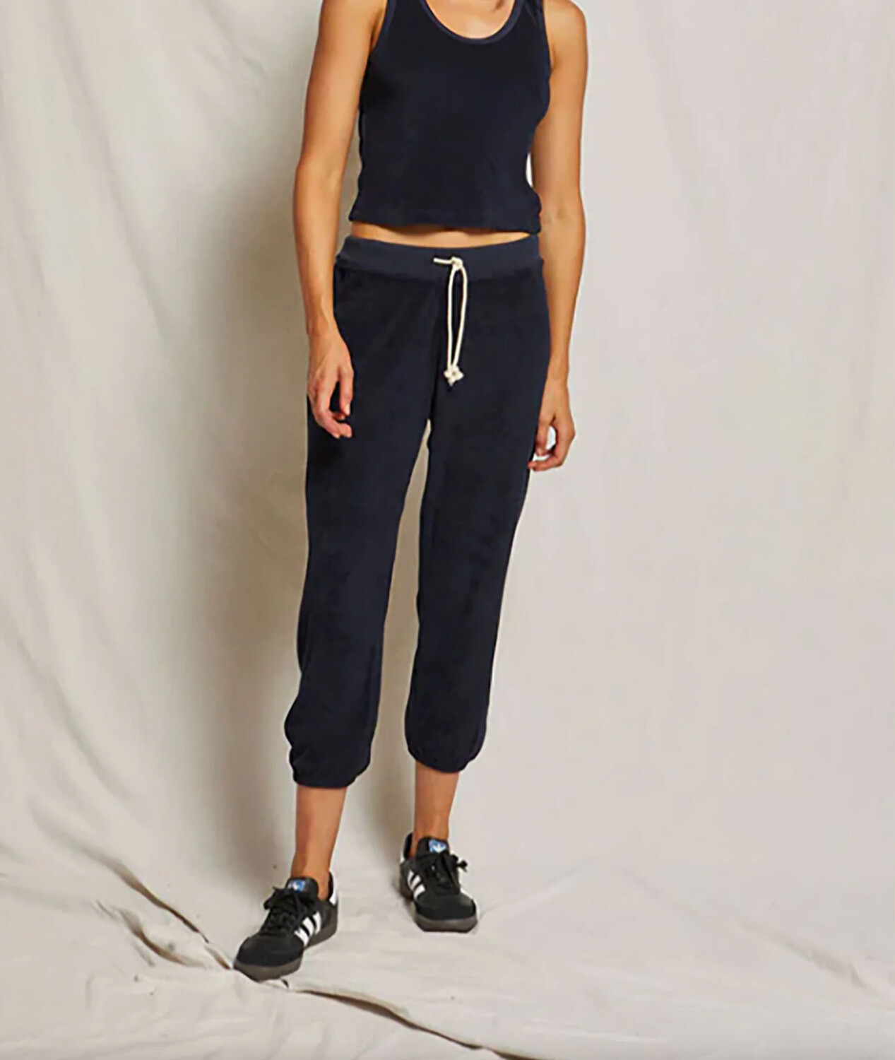 Perfect White Tee Gogo Loop Terry Jogger.