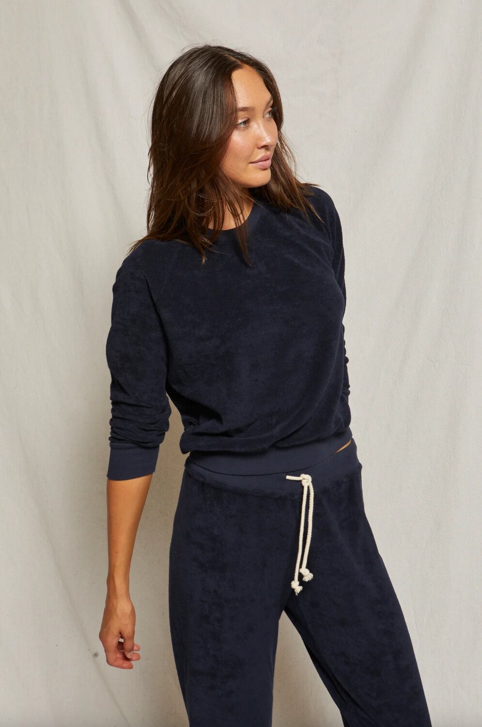 Perfect White Tee  Saylor Loop Terry Sweatshirt
