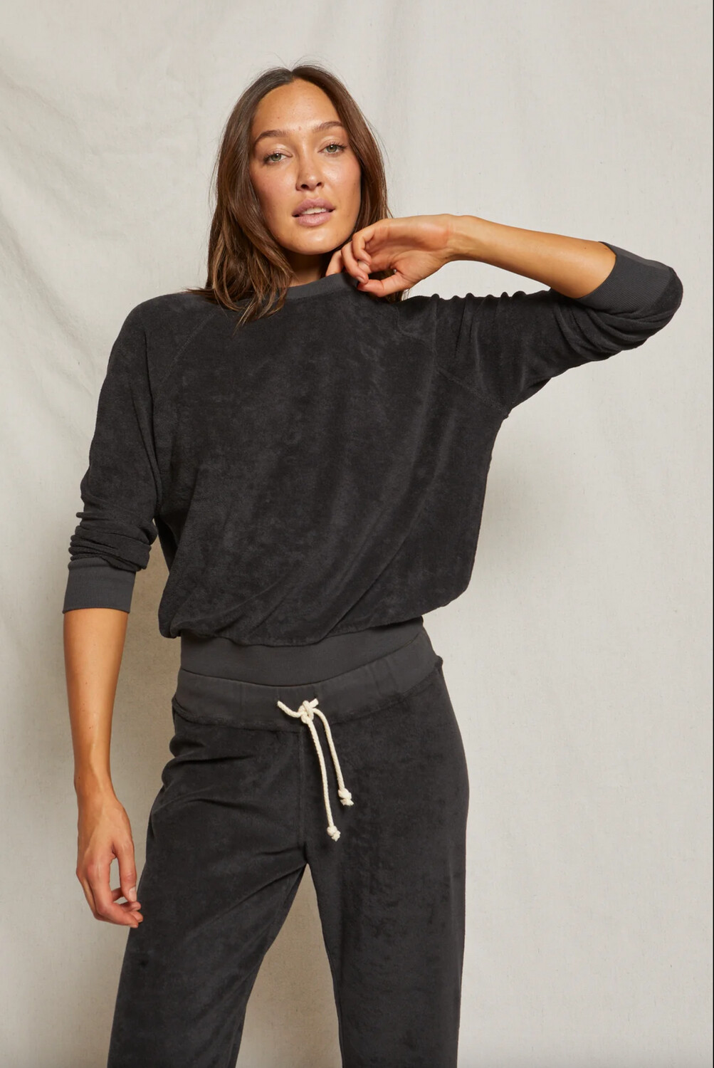 Perfect White Tee  Saylor Loop Terry Sweatshirt