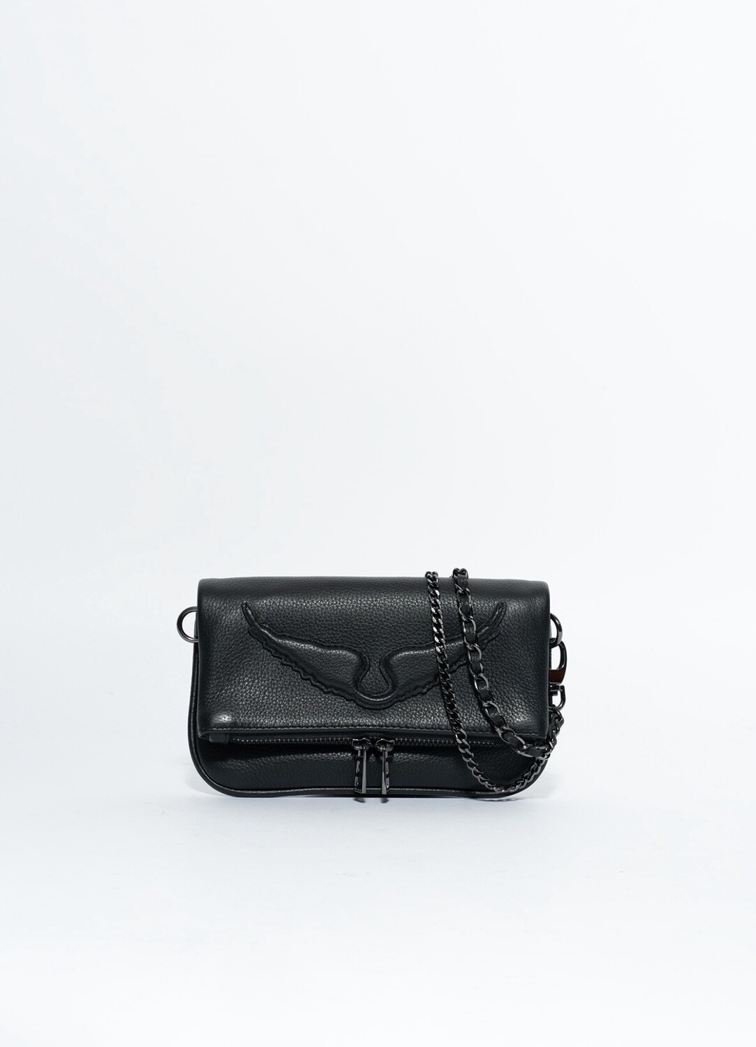 Zadig &amp; Voltaire Rock Nano Clutch with Wings, Color: Noir