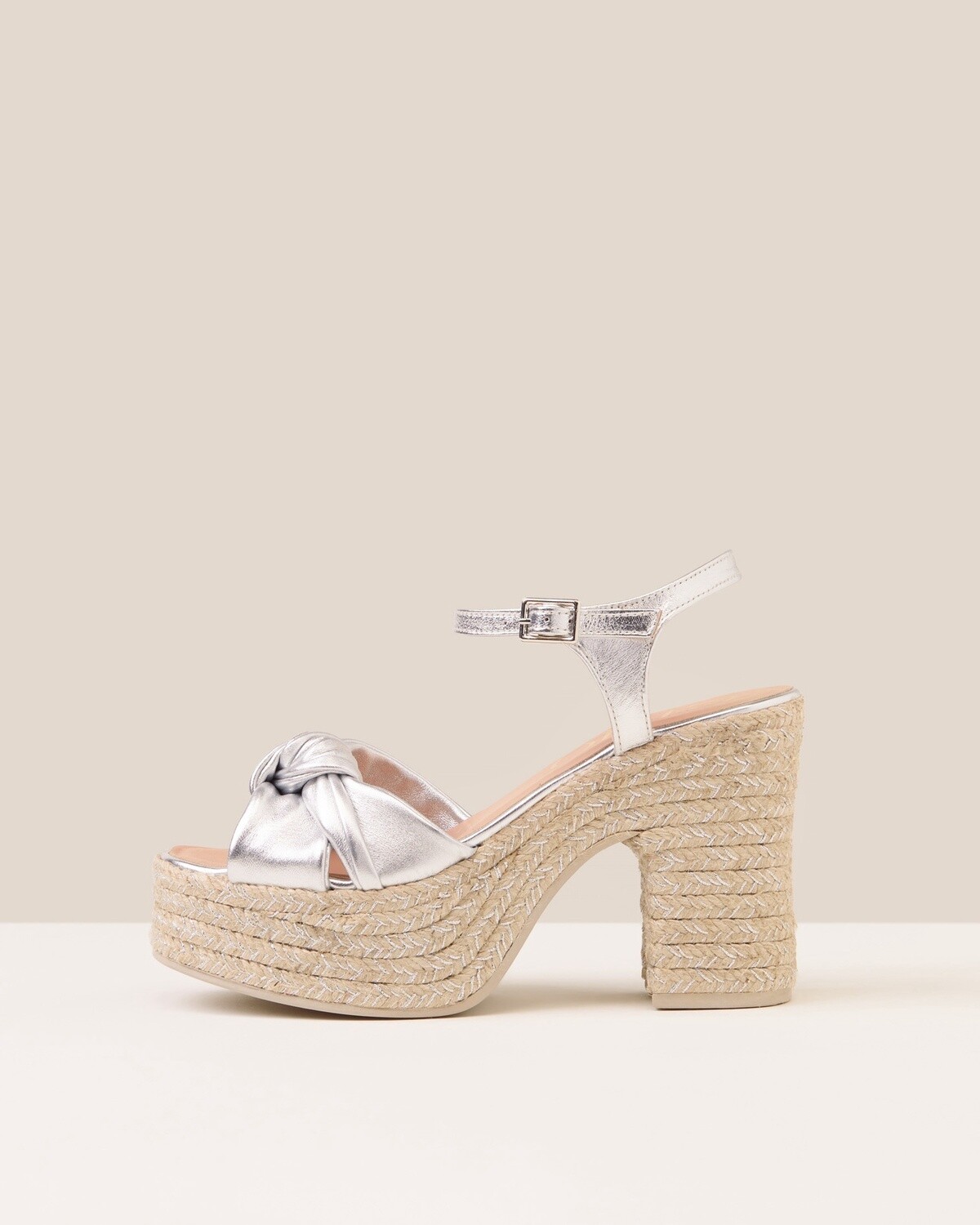 Gaimo Jute Metallic Platform Heel