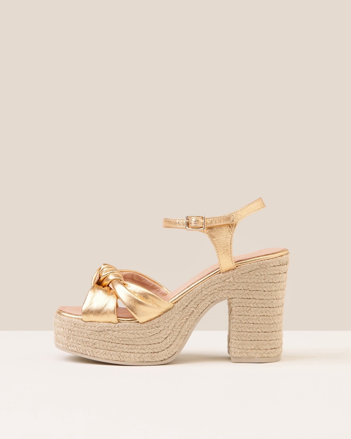 Gaimo Jute Metallic Platform Heel