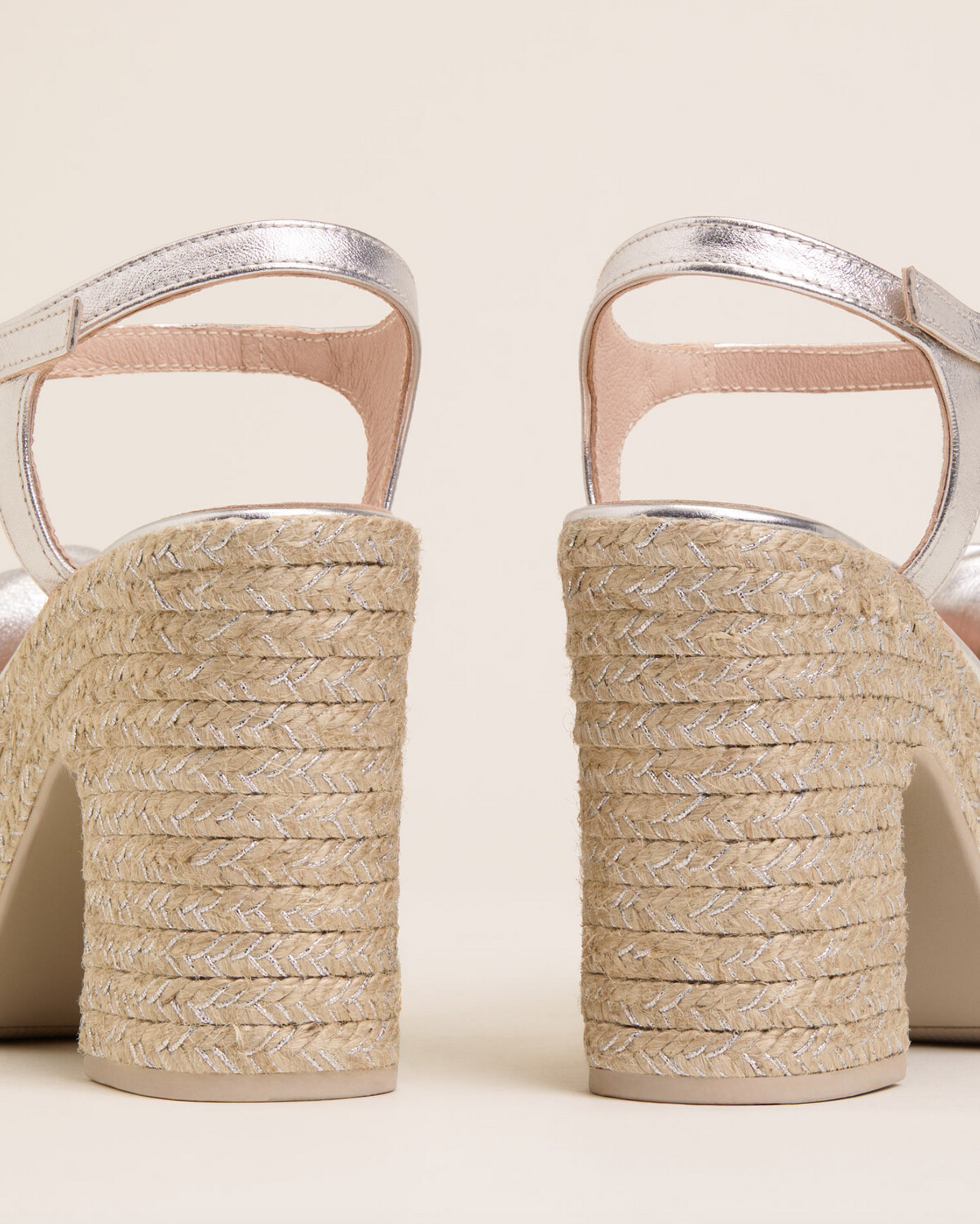 Gaimo Jute Metallic Platform Heel