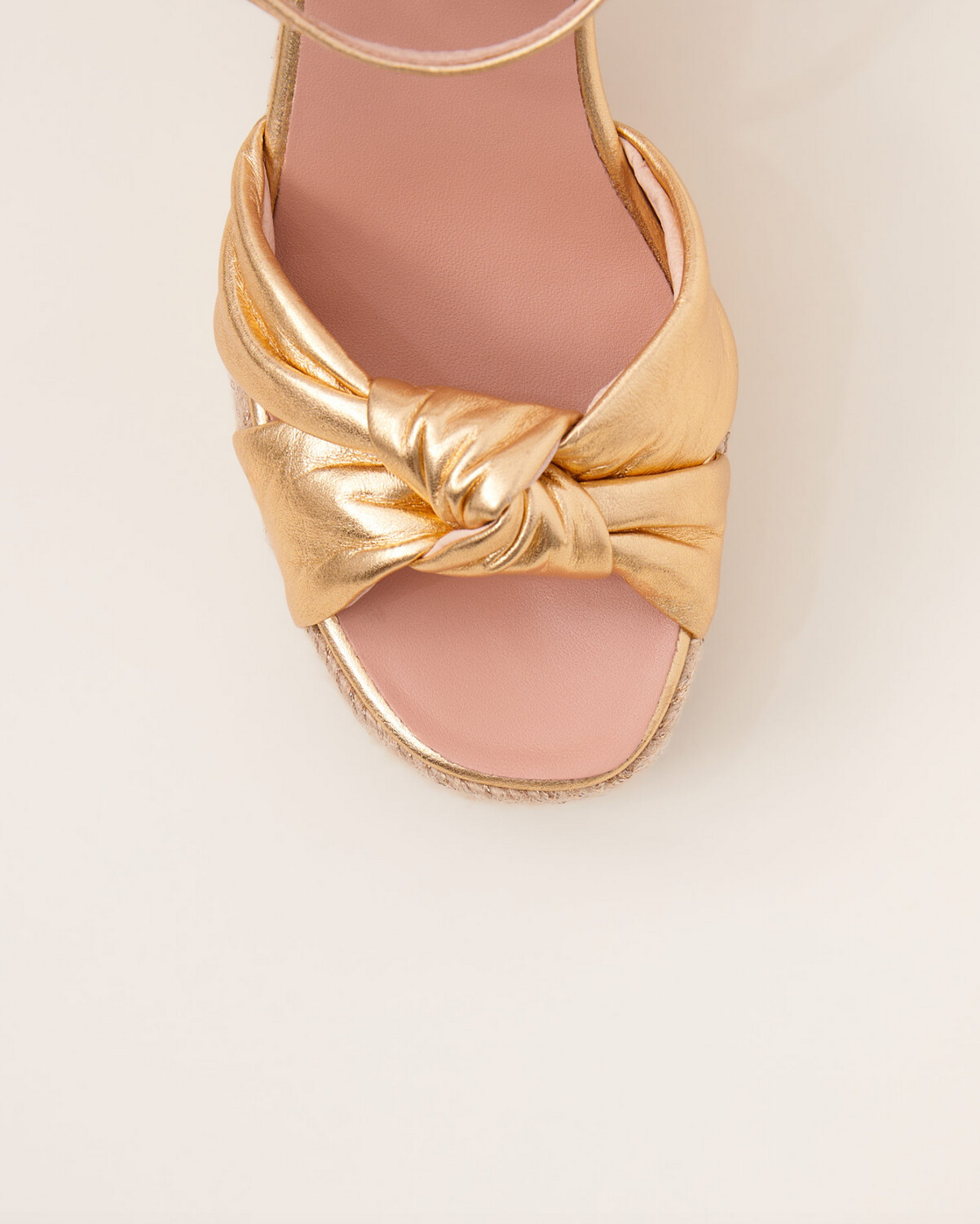 Gaimo Jute Metallic Platform Heel