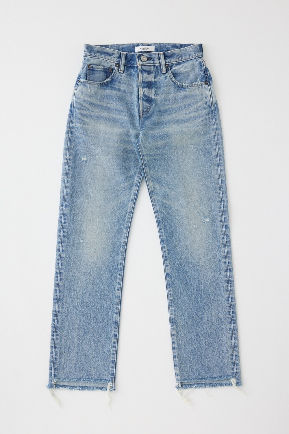 Moussy Nokomis Straight Jean, Color: Light Blue, Size: 25