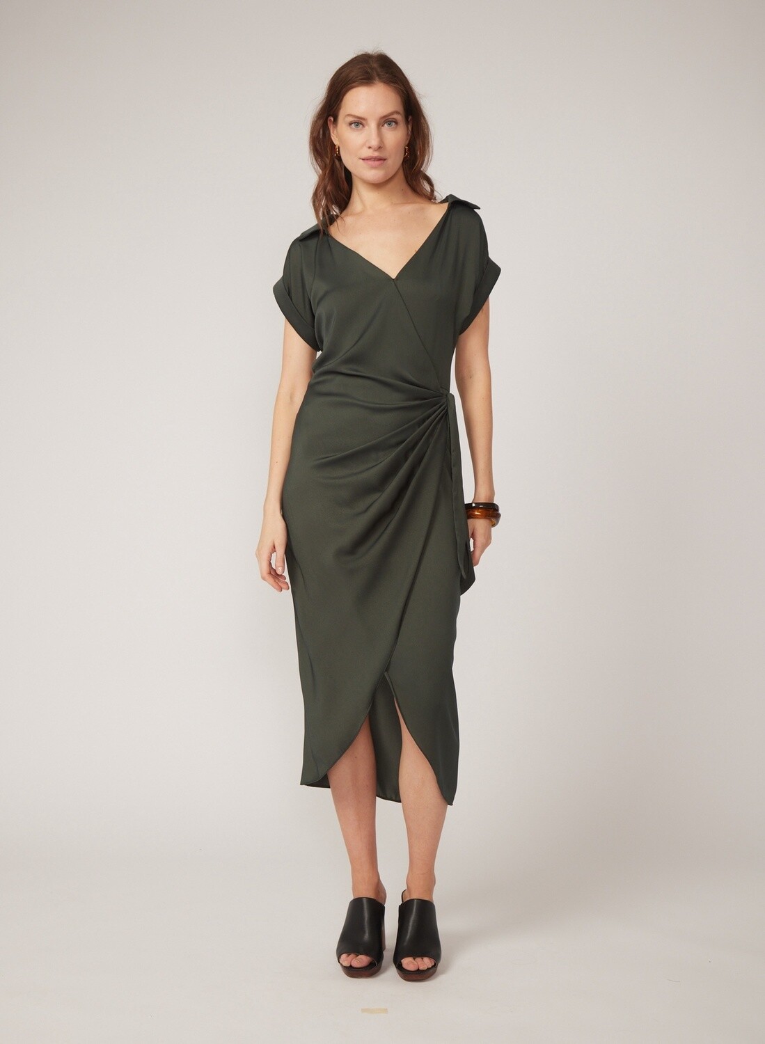 Gilner Farrar Kali Dress in Hunter Green, Color: Hunter Green, Size: XS