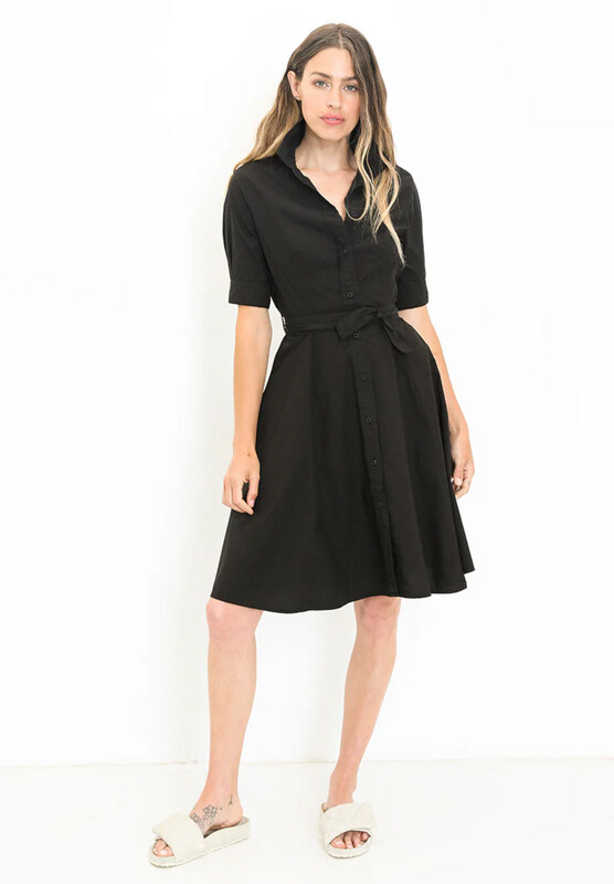 A Shirt Thing Suzanne Dress in Black