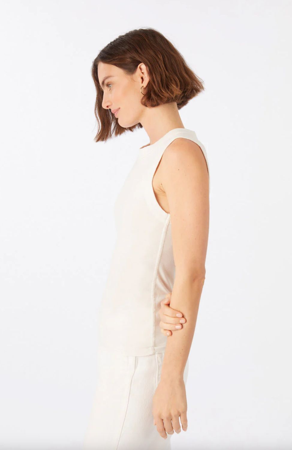 AMO Penny Muscle Tee in Eggshell
