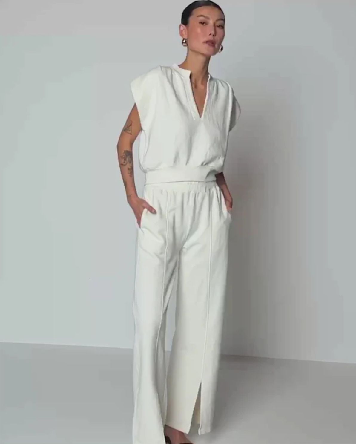 Nation Lincoln Pant in Porcelain White