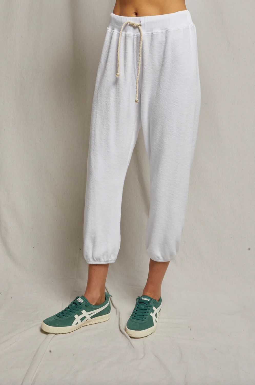 Perfect White Tee Gogo Loop Terry Jogger.