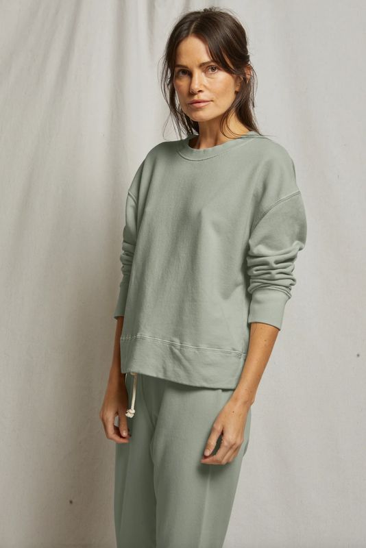 Perfect White Tee Tyler French Terry Pullover Sweatshirt in Chalk