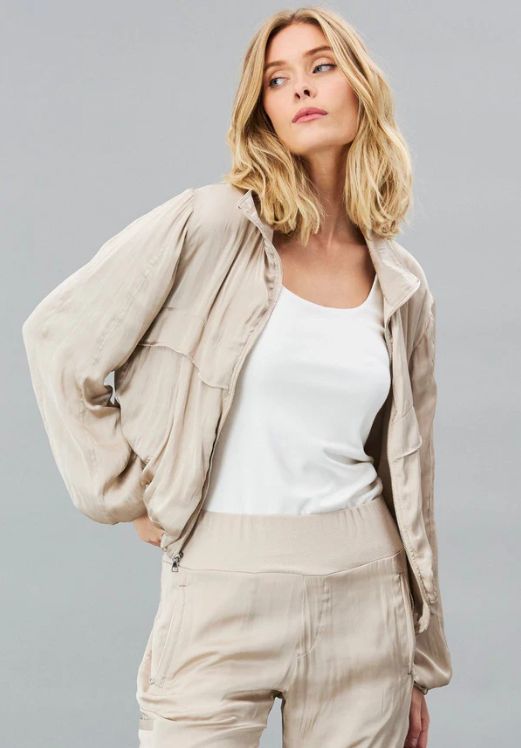 Lola &amp; Sophie Vintage Satin Windbreaker