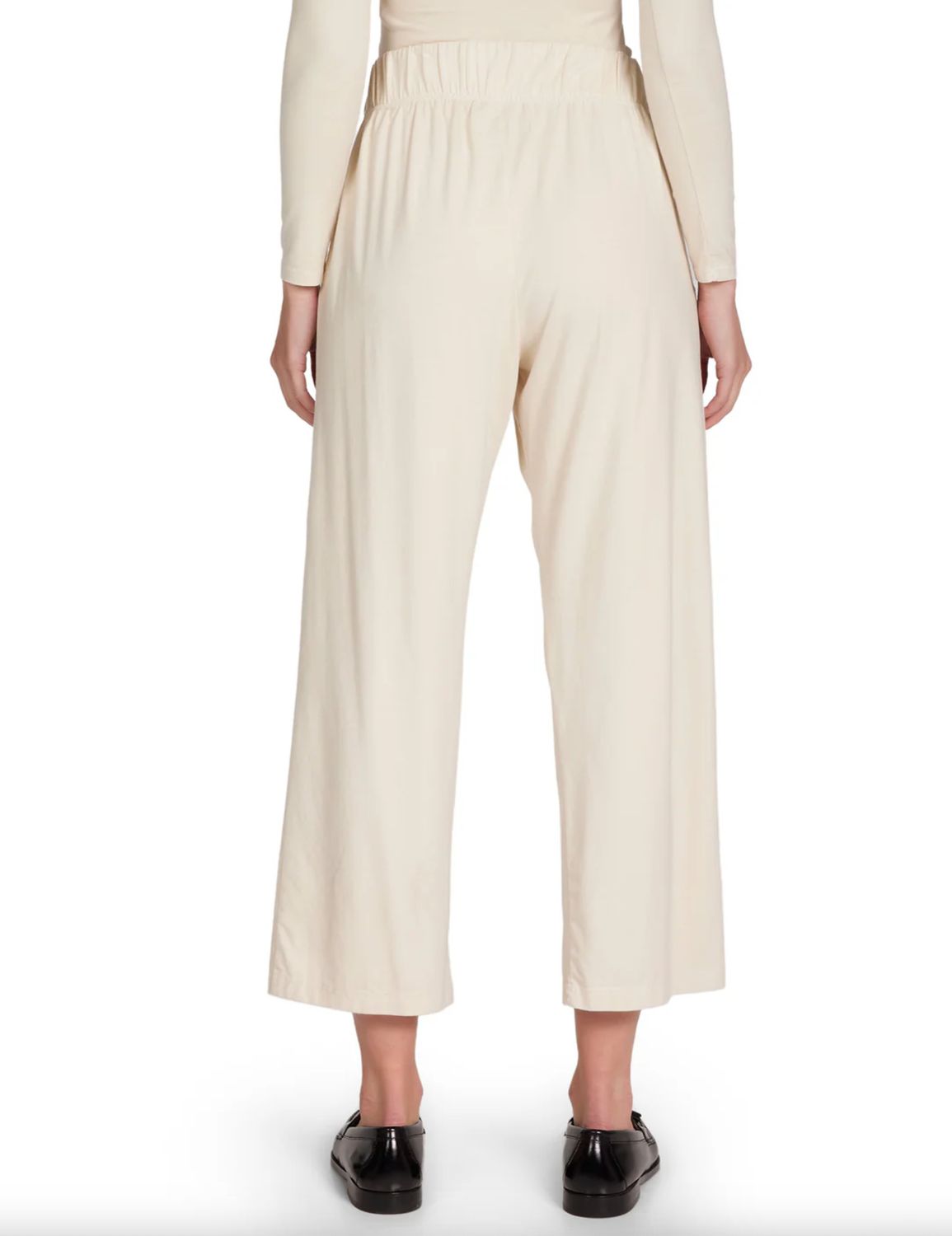 Les Tien Penny Cropped Pleated Pant in Ivory
