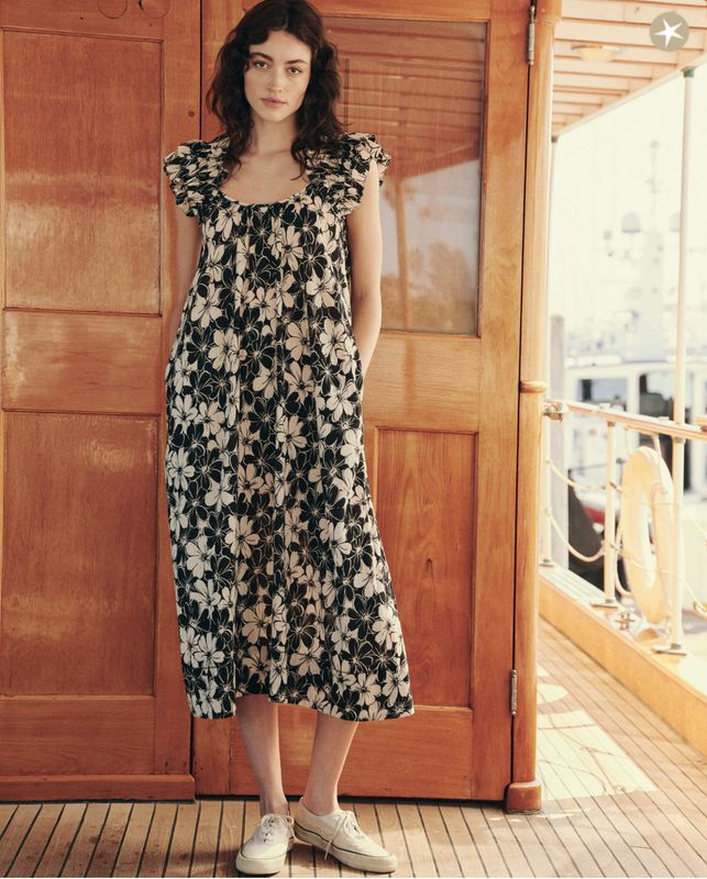The Great Cascade Floral Dress