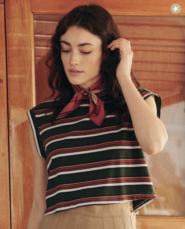The Great Square Striped Tee