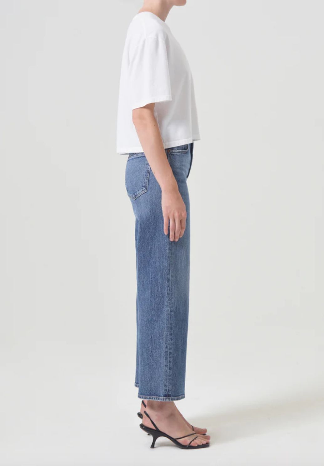 AGolde Harper Crop Jean in Moor Wash