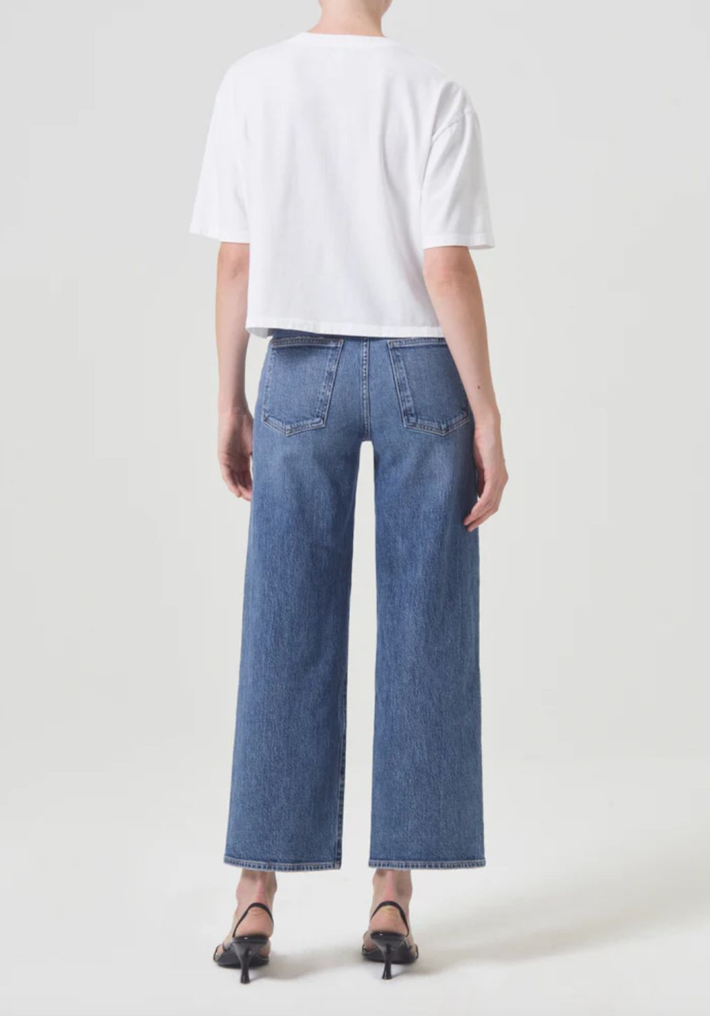 AGolde Harper Crop Jean in Moor Wash
