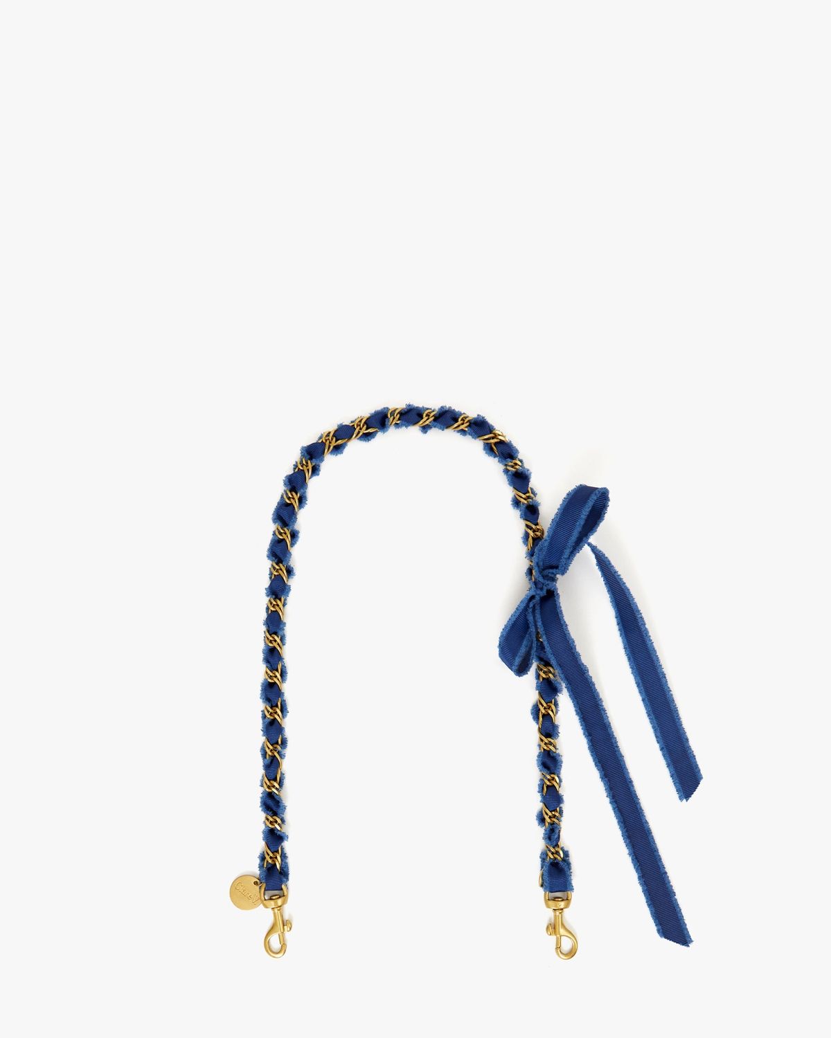 Clare V Matte Gold Chain Shoulder Strap with Bow Detail