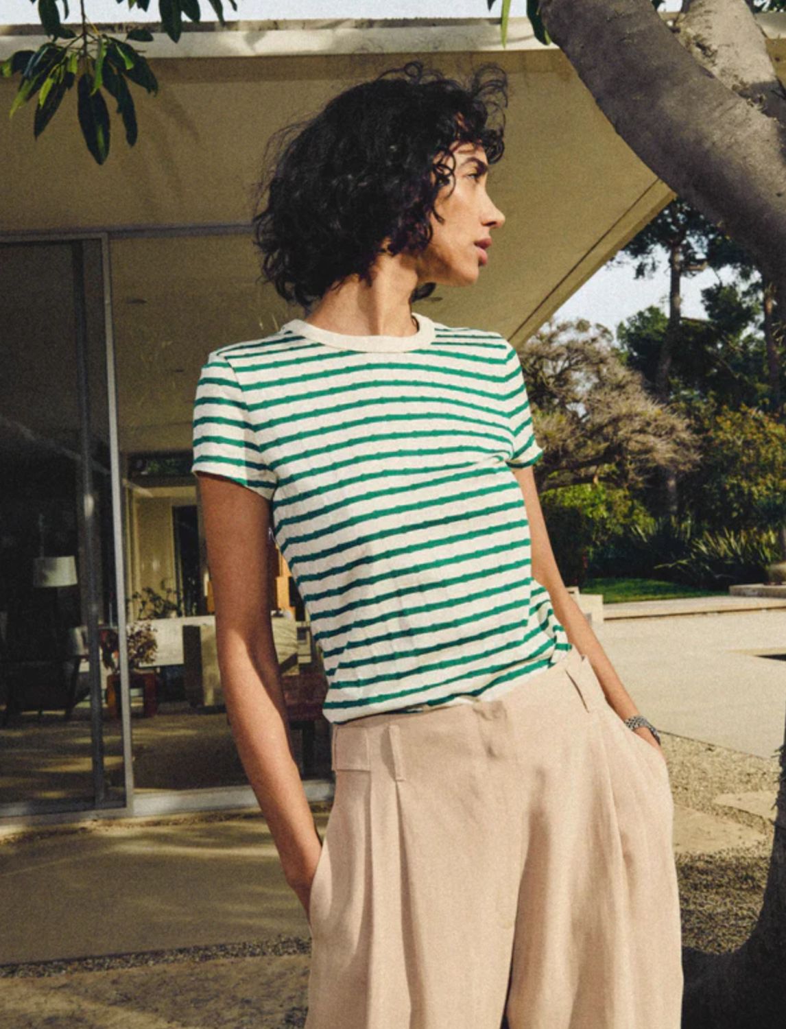 Nation Laurence Green Stripe Tee