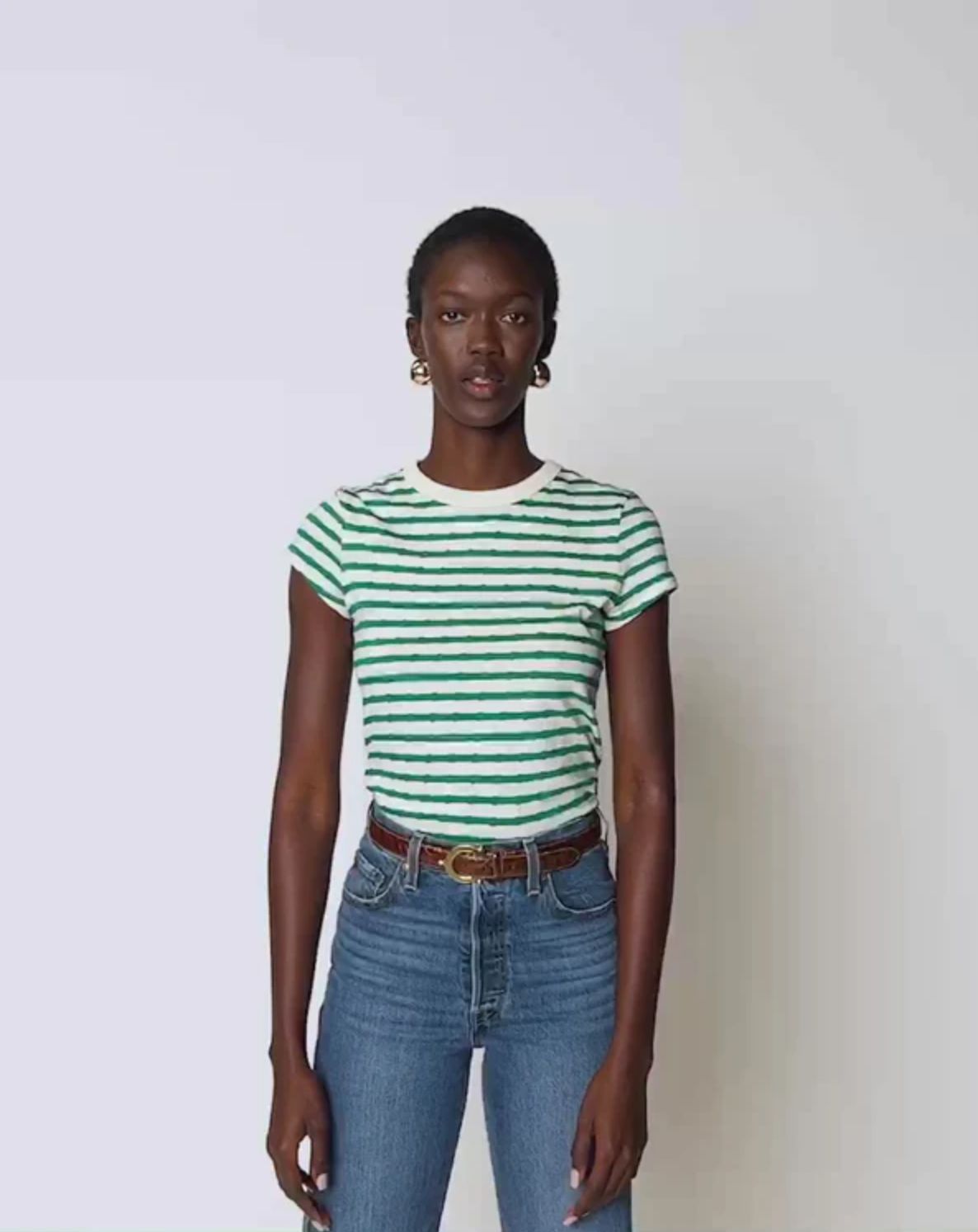 Nation Laurence Green Stripe Tee