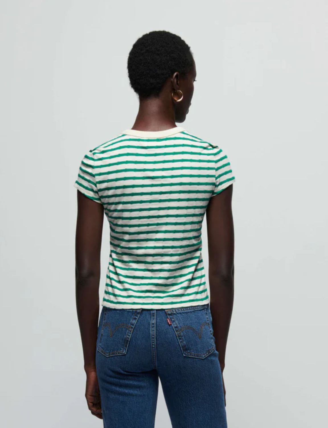 Nation Laurence Green Stripe Tee