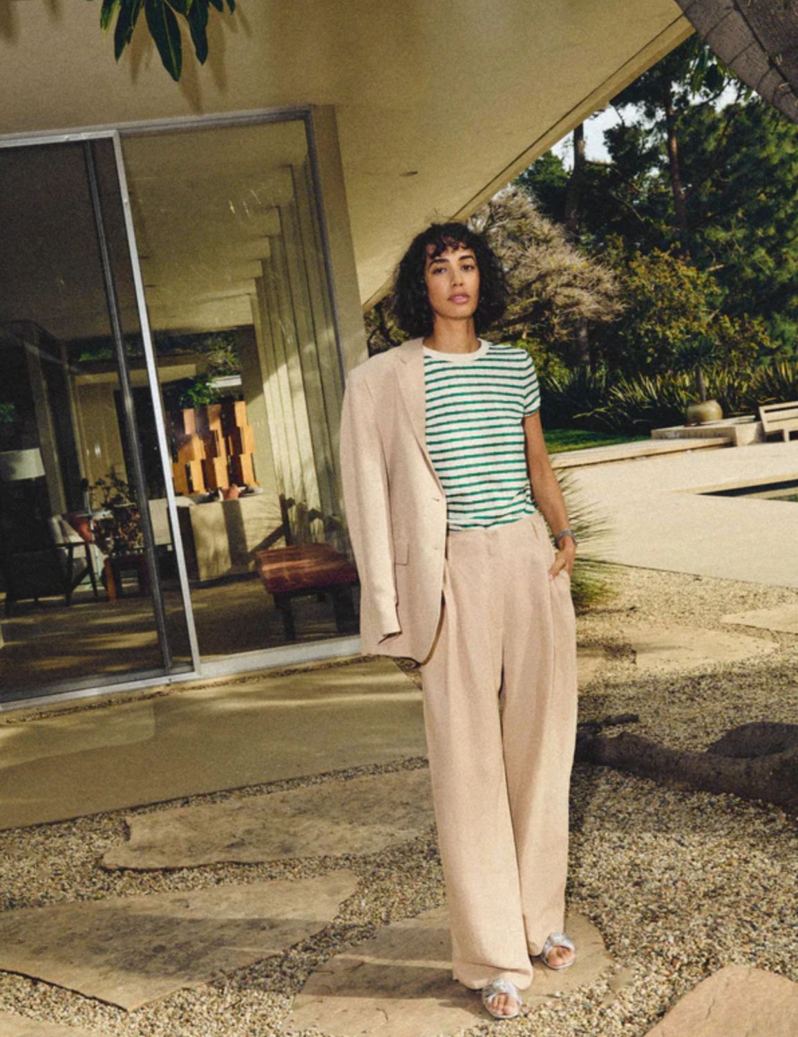 Nation Laurence Green Stripe Tee