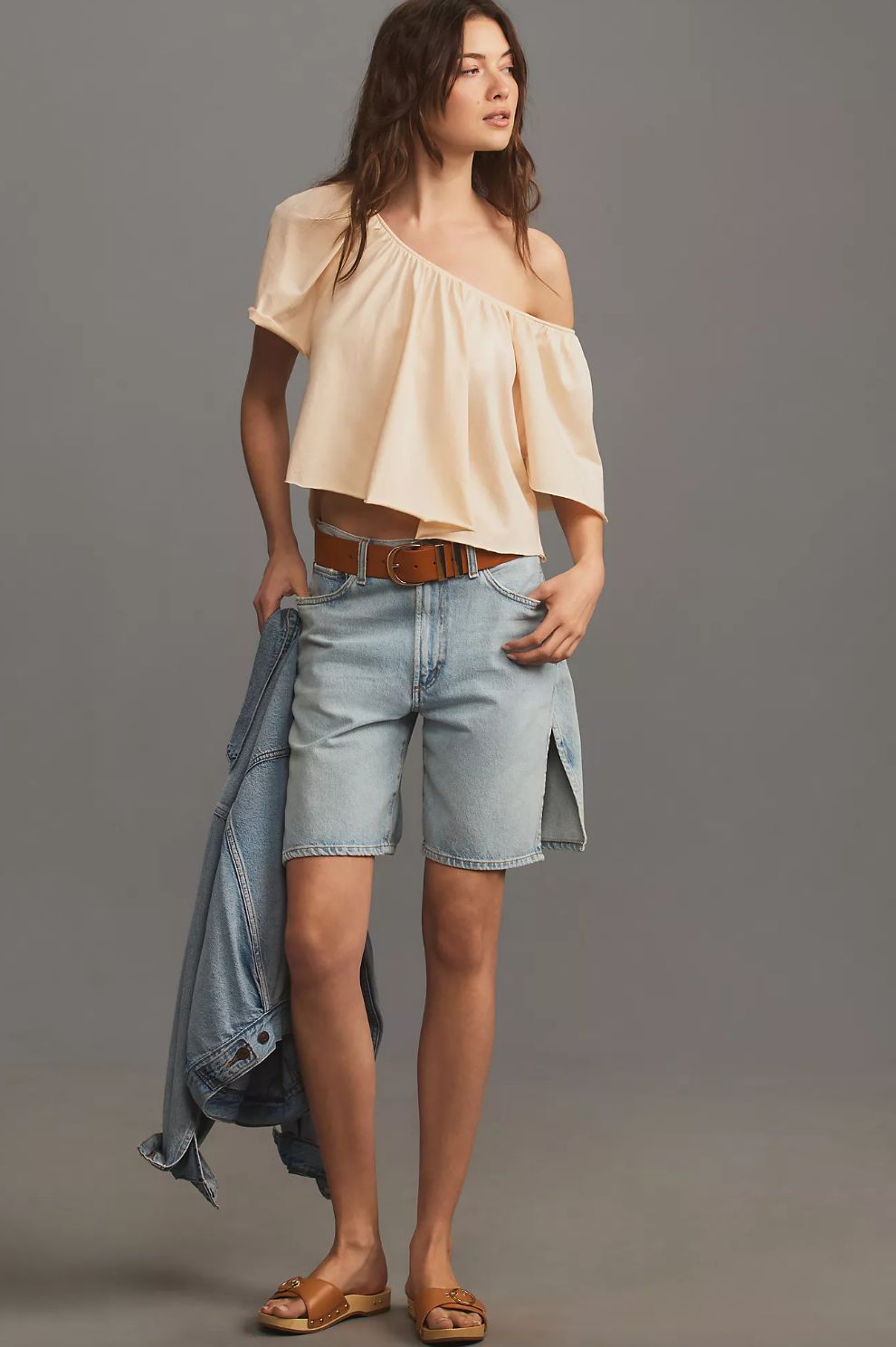 Nation Anna Sunburst Top in Tapioca