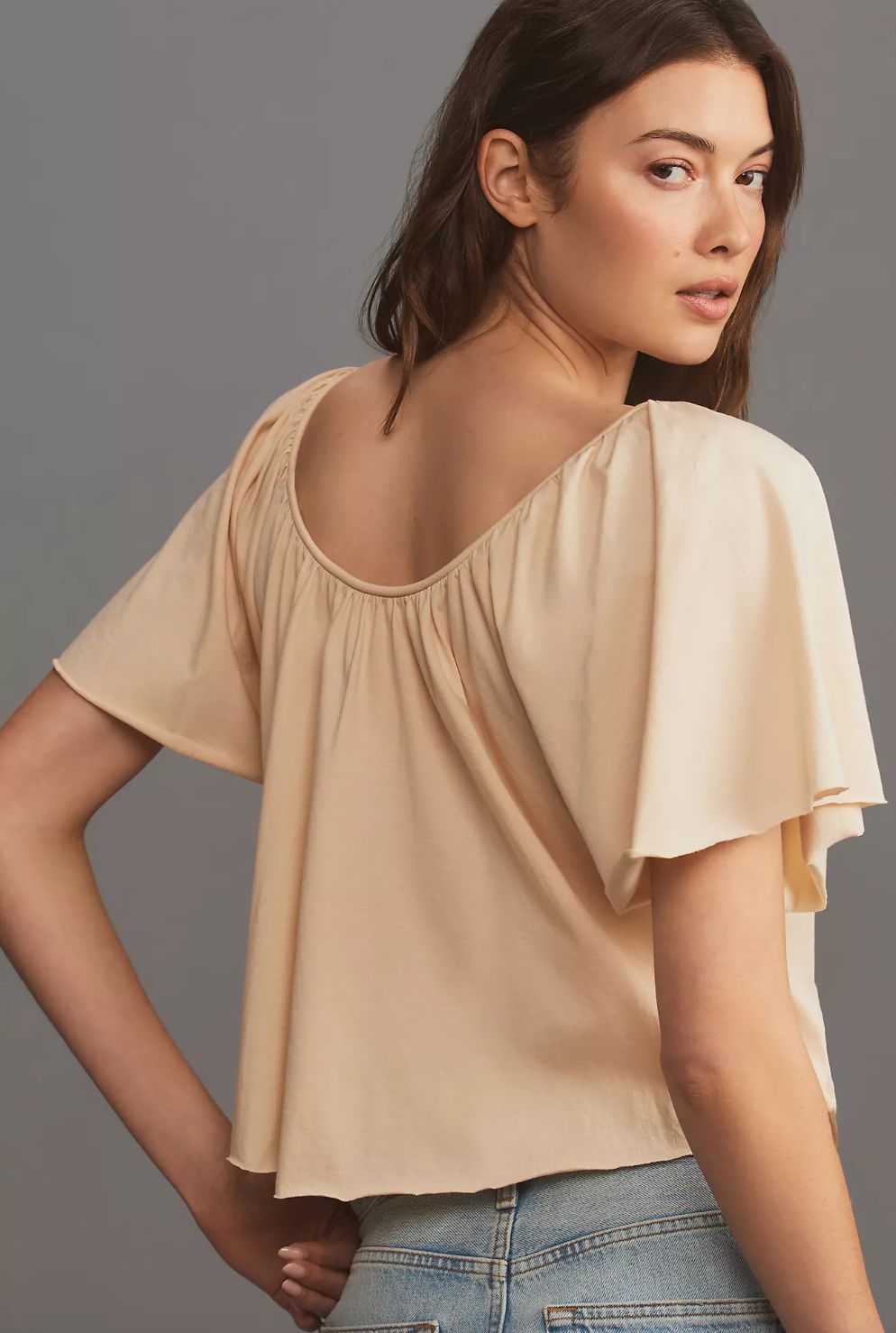 Nation Anna Sunburst Top in Tapioca