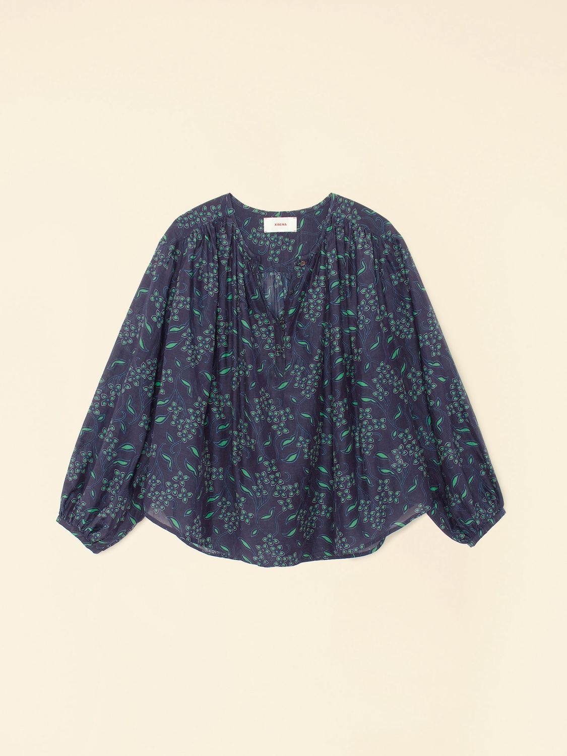 Xirena Felice Navy Printed Blouse