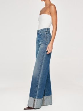 DL1961 Hepburn Wide Leg Cuff Jean in Middleton Wash