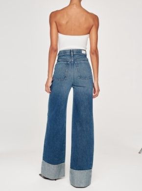 DL1961 Hepburn Wide Leg Cuff Jean in Middleton Wash