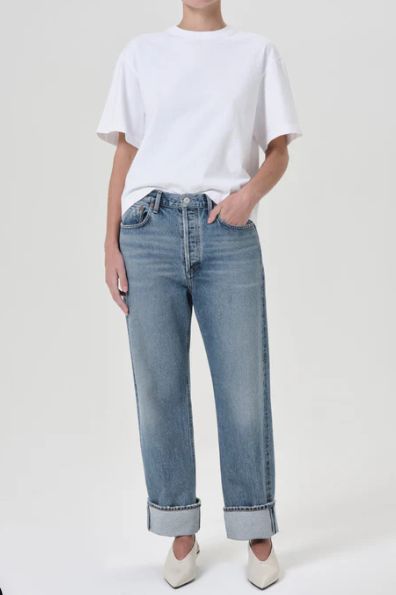 AGolde Fran Low Slung Jean in Invention