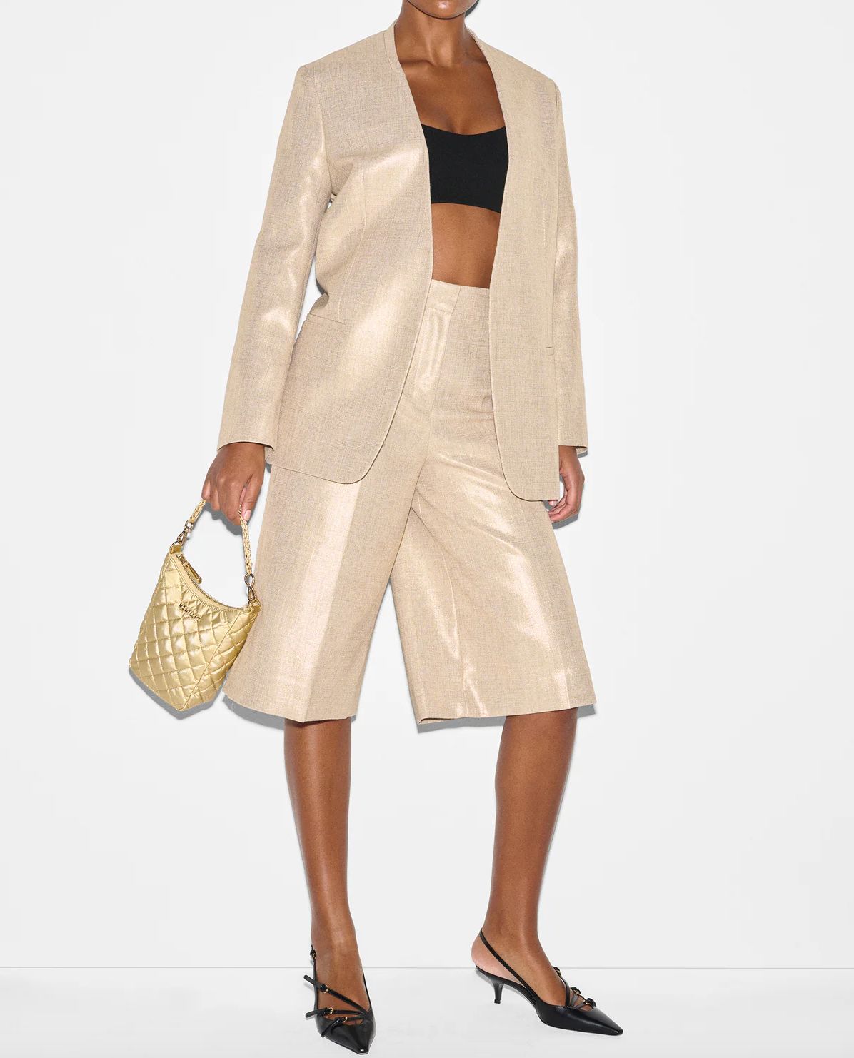 MZ Wallace Crosby Go in Light Gold Metallic
