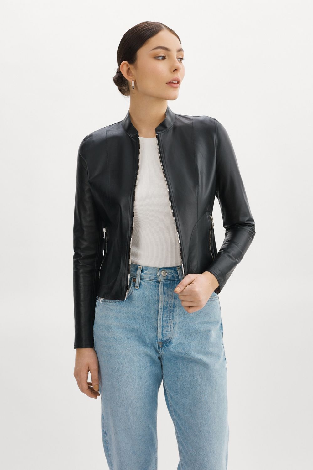 Lamarque Chapin Reversible Leather Bomber Jacket