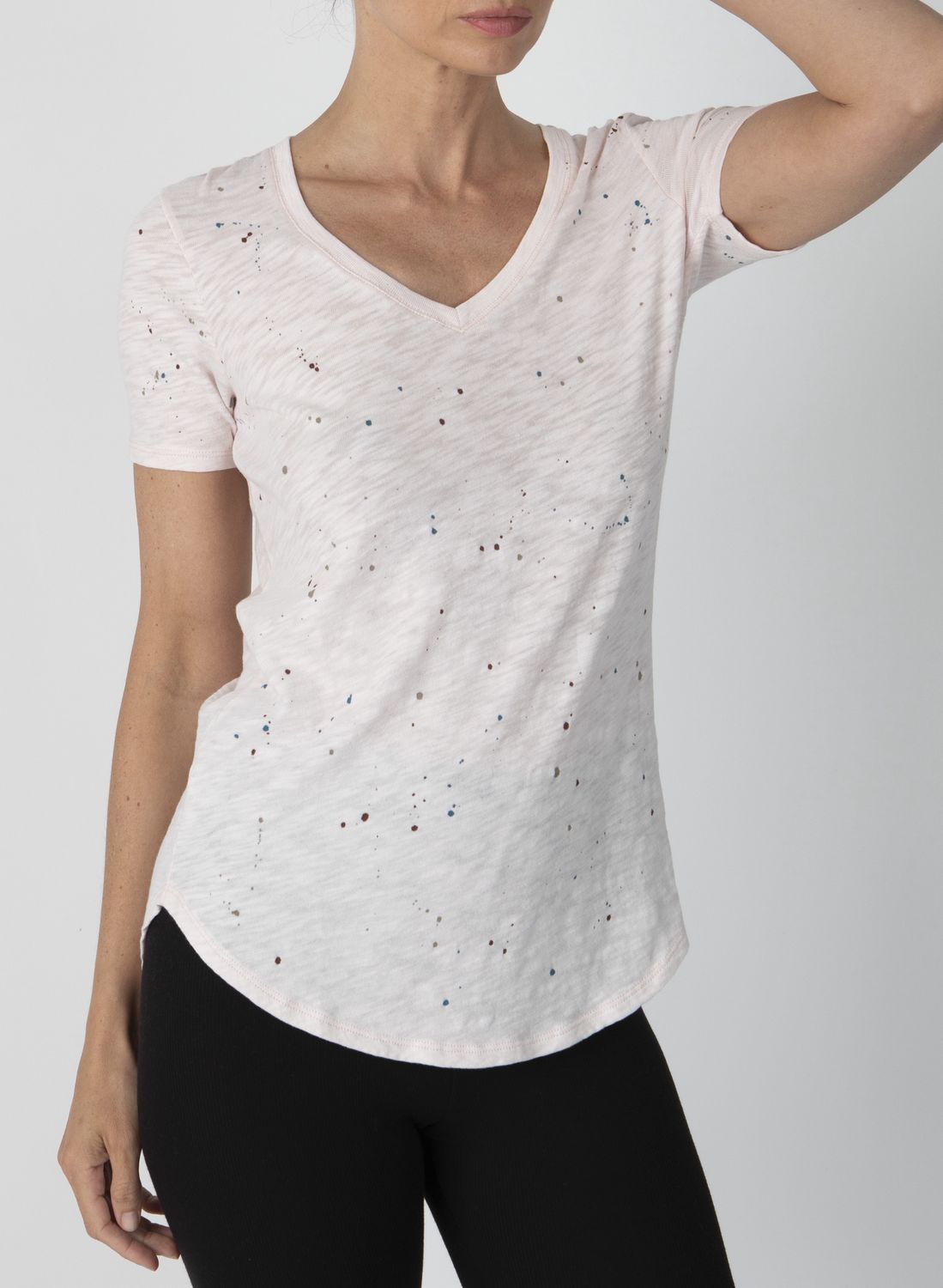 ATM Splatter Classic Short Sleeve V-Neck Tee