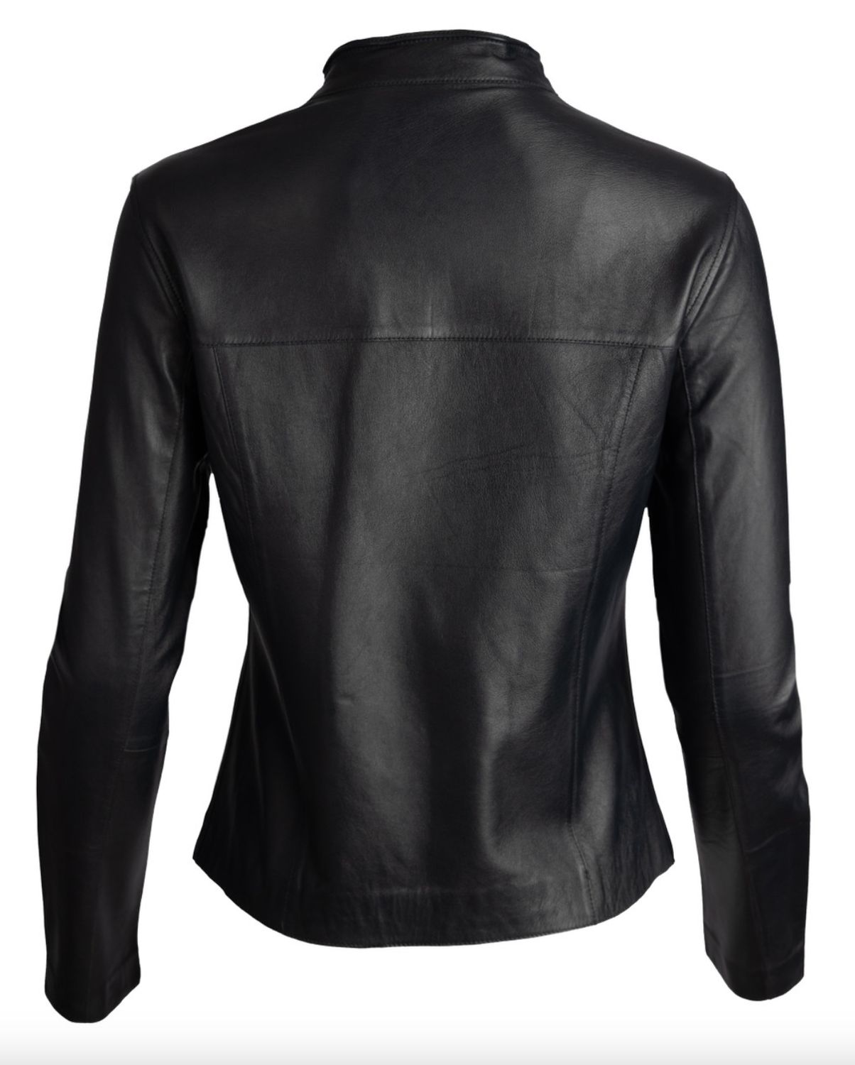 Jakett Vespa-Vintage Leather Jacket in Black