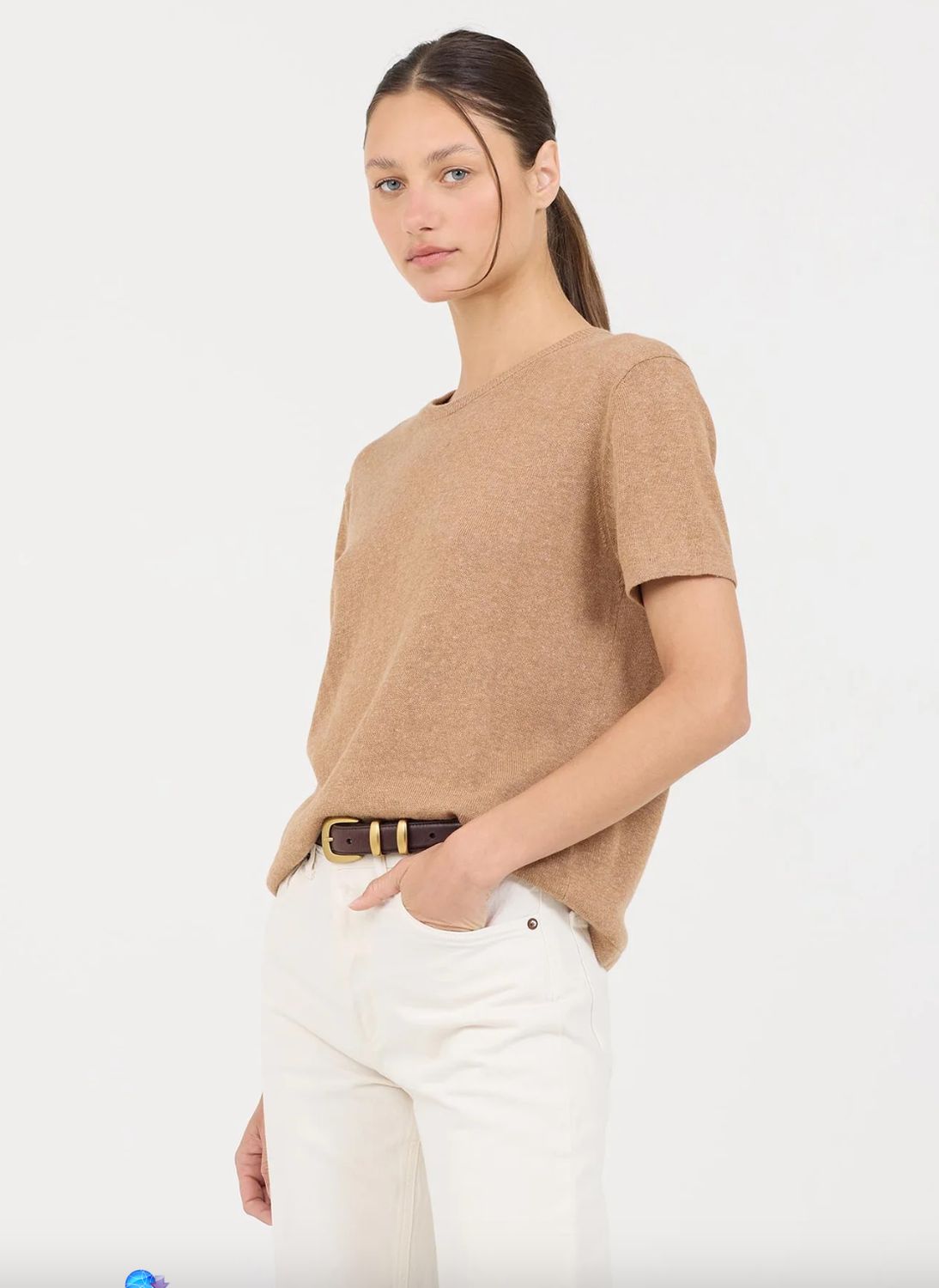 One Grey Day Polina Tee in Fawn