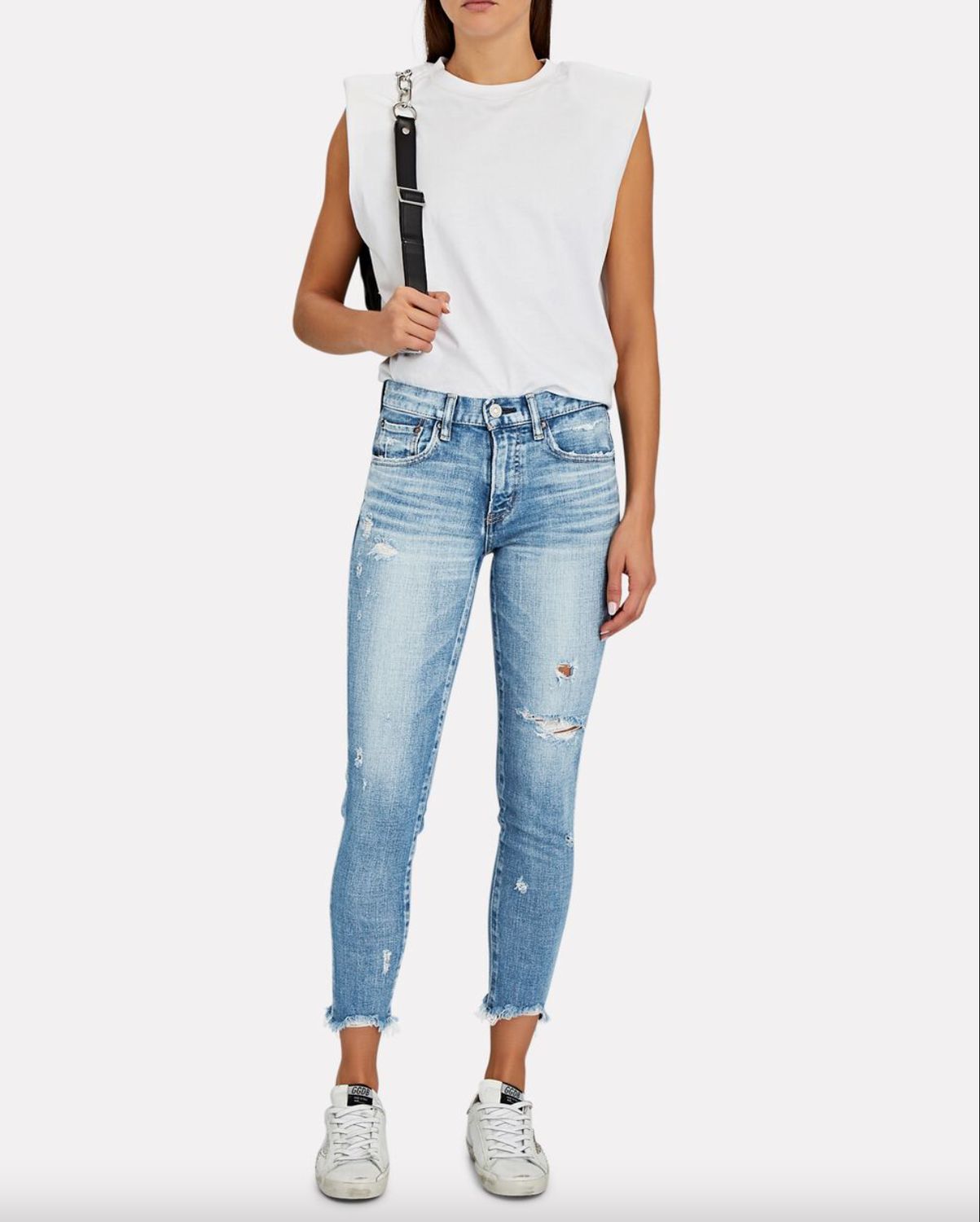 Moussy Glendele Skinny Jean in Blue Wash