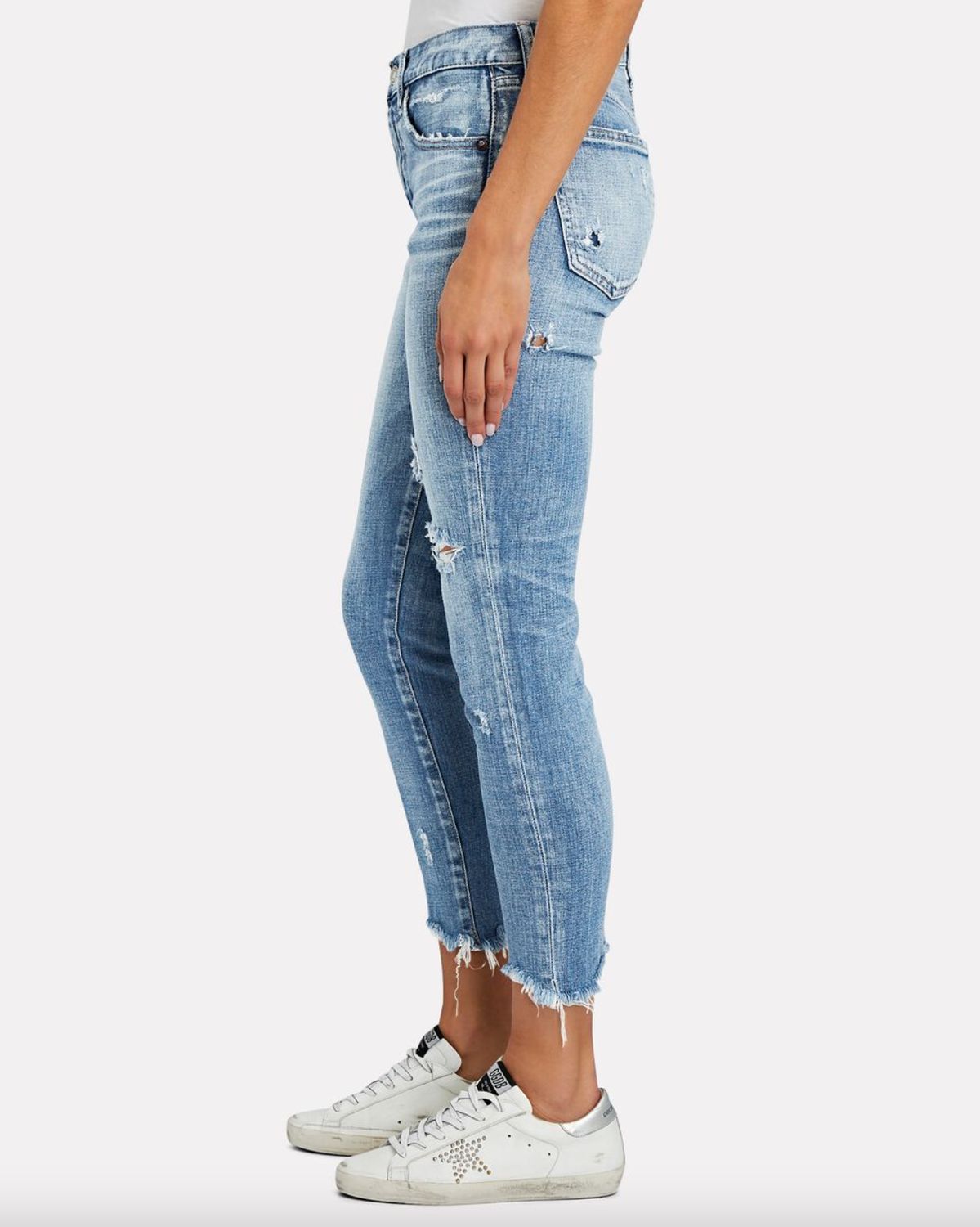 Moussy Glendele Skinny Jean in Blue Wash
