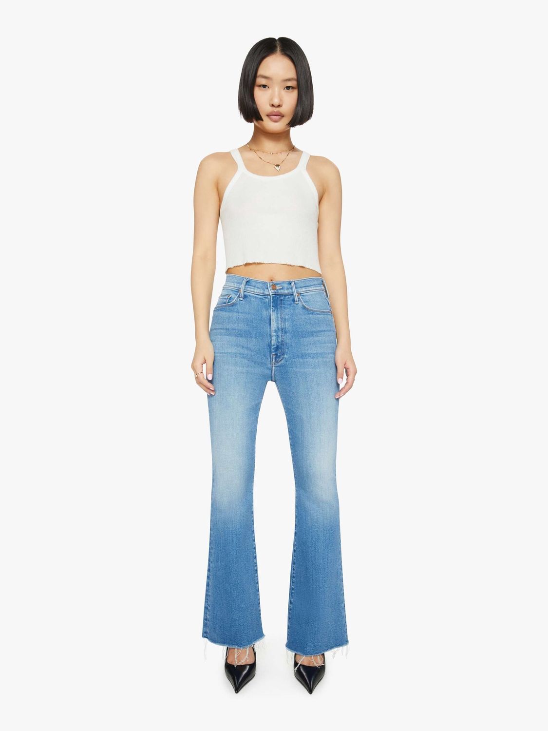Mother Lil' Weekender Fray Jean in Read Between the Lines, Color: Read Between the Lines, Size: 24