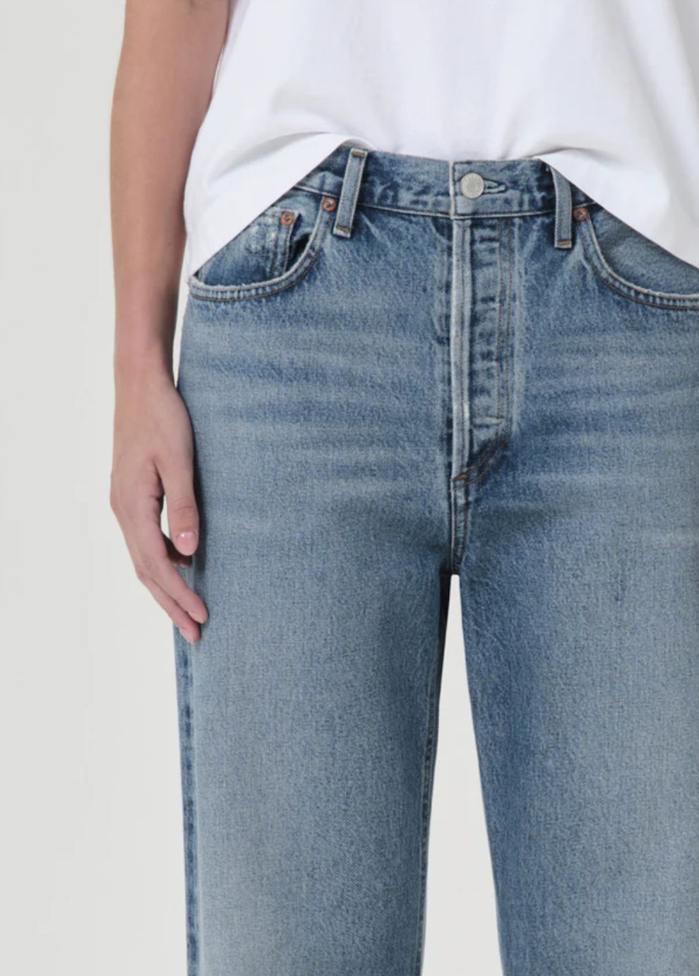 AGolde Fran Low Slung Jean in Invention