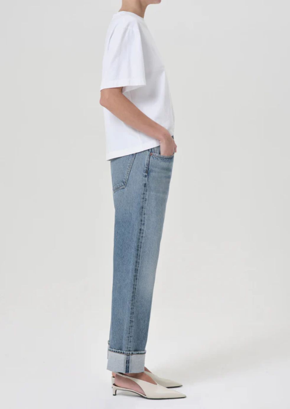 AGolde Fran Low Slung Jean in Invention