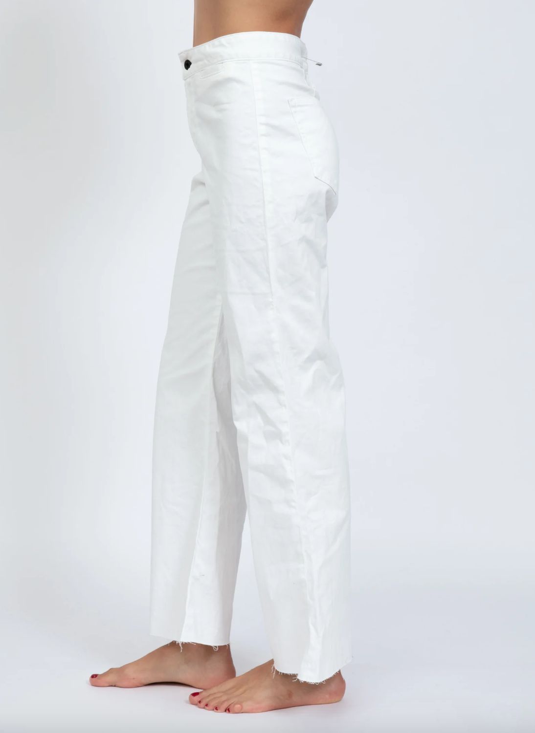 ASKK NY Cropped Brighton Twill  in Ivory