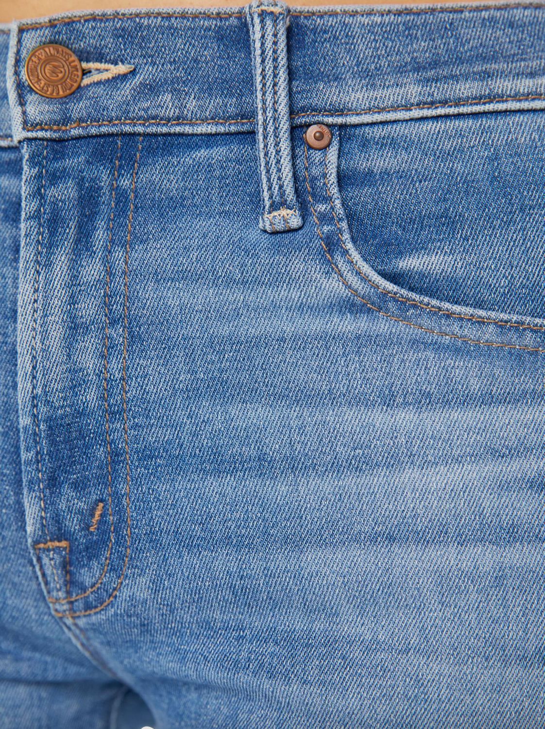 Mother Mid Rise Rambler Zip Ankle Fray Jean in Enjoy the Ride