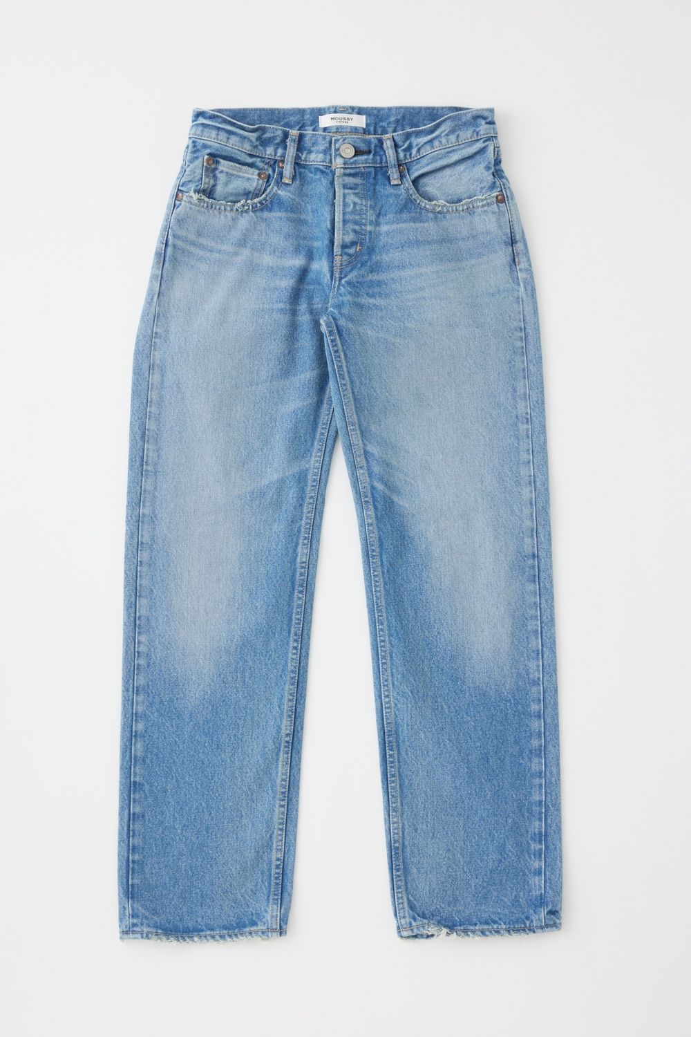 Moussy Cheval Straight Low Jean in Light Blue