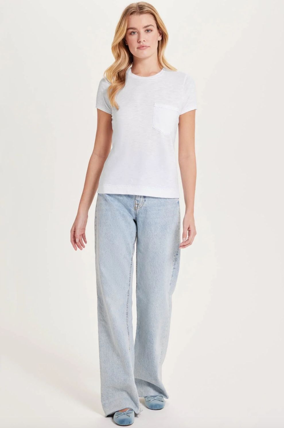 Goldie Running Stitch Pocket Tee