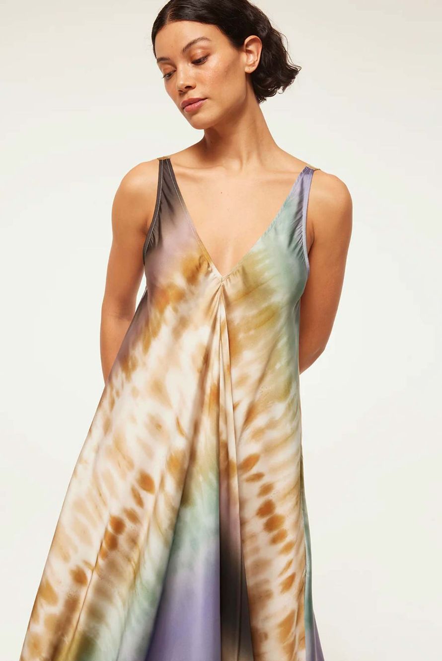 MISA Notta Dress in Cerulean Ombre
